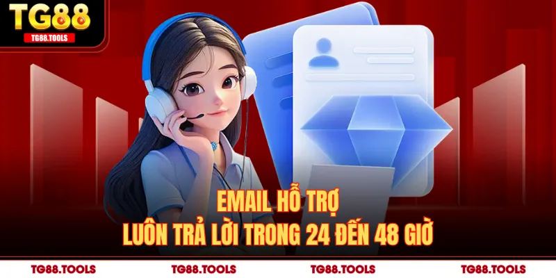 Email hỗ trợ luôn trả lời trong 24 đến 48 giờ